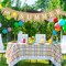 Hello Summer Burlap Banner with Sunshine Rustic Bunting Garland